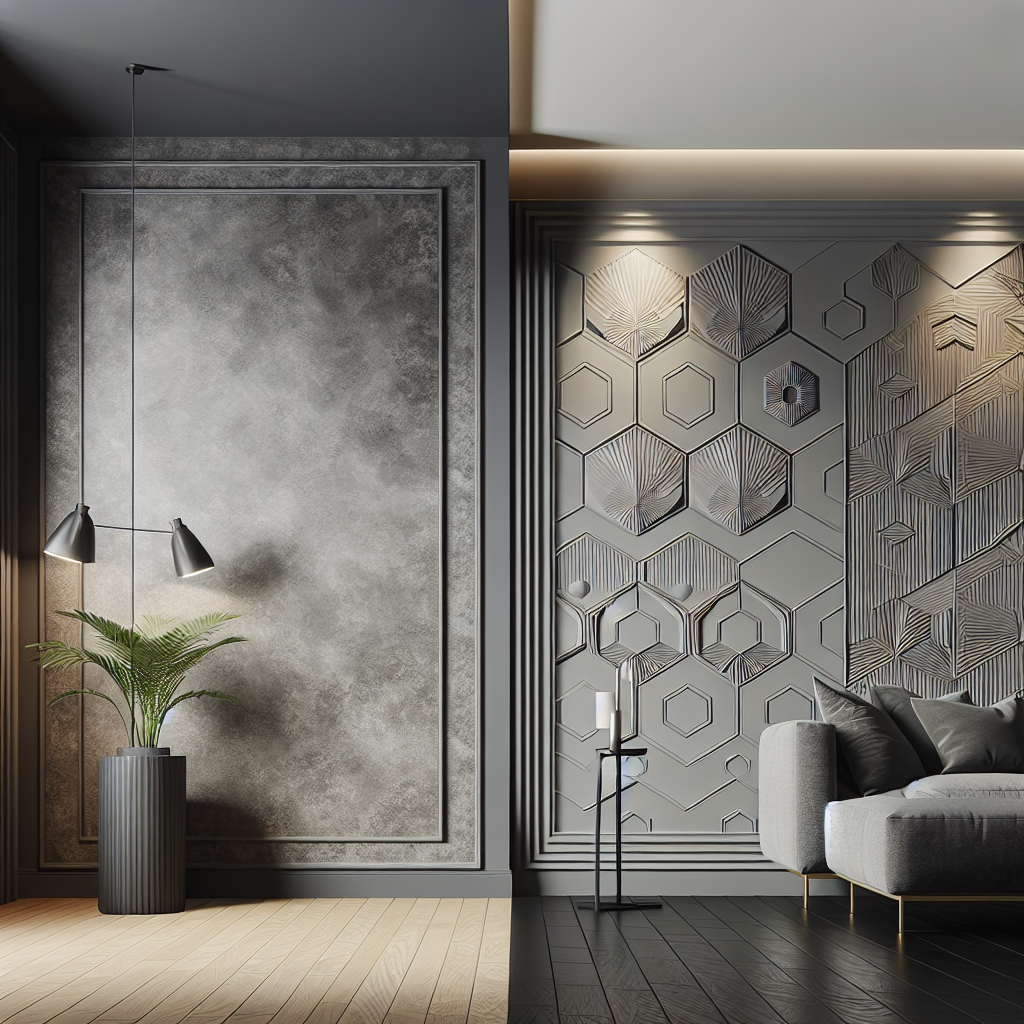 Wall paint and wallpaper for modern interiors